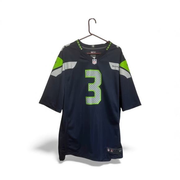 Nike On Field Russell Wilson Seattle Seahawks Mens NFL Team Blue Jersey XXL - Picture 3 of 6